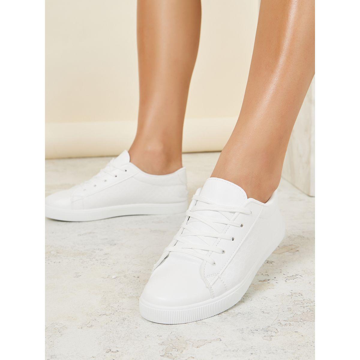 Styli Solid Lace Up Low Ankle Sneakers-women-shoes-sneakers-image-1