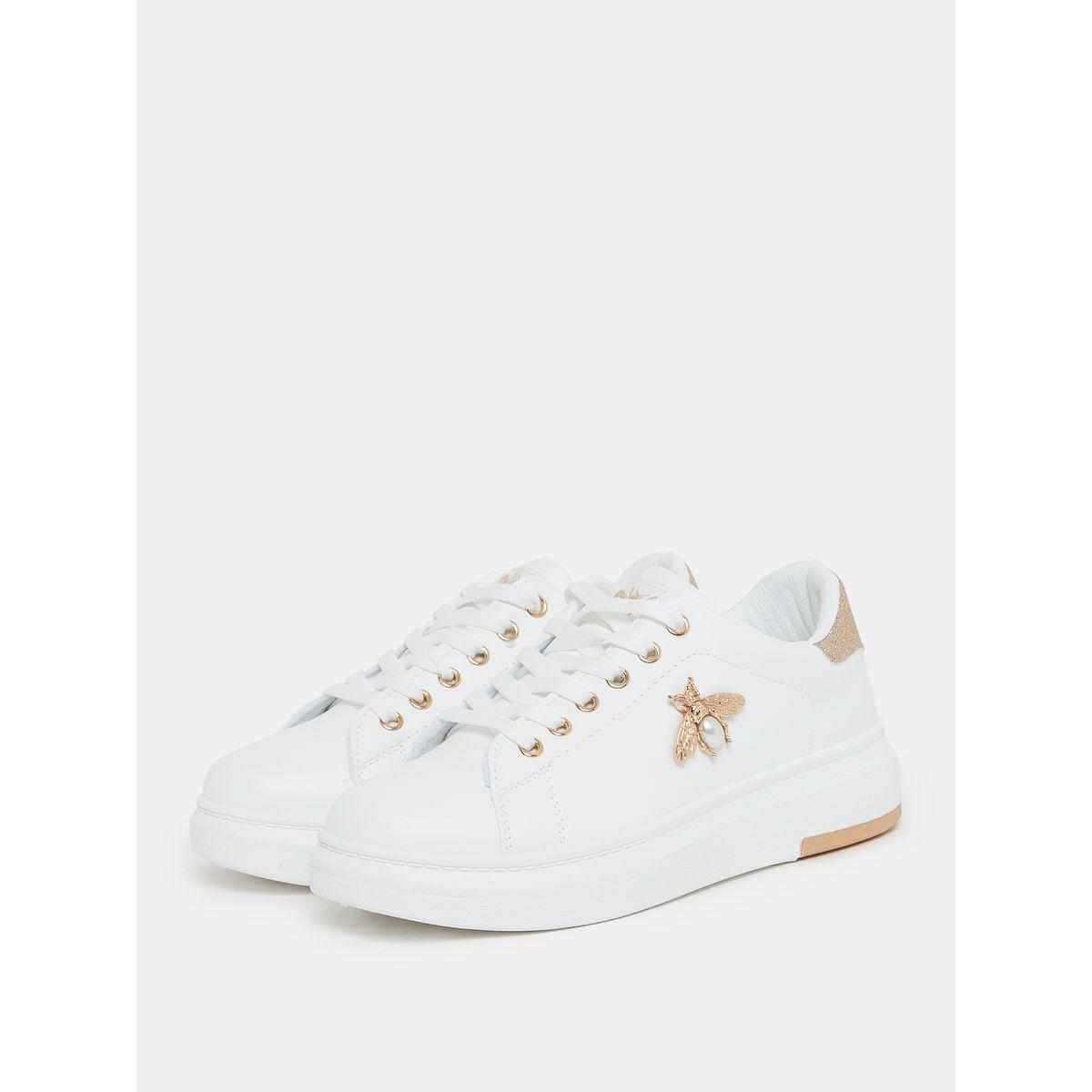Styli Metal Butterfly Accent Lace Up Sneakers-women-shoes-sneakers-image-3