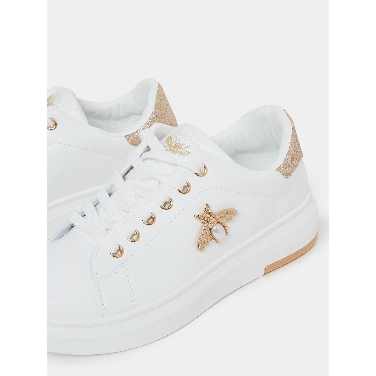 Styli Metal Butterfly Accent Lace Up Sneakers-women-shoes-sneakers-image-4