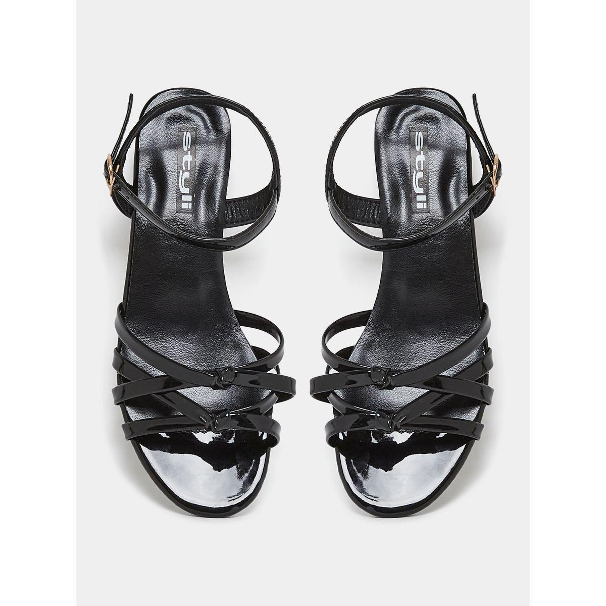 Styli Ankle Strap Cross Strap Low Heel Sandals-women-shoes-heels-image-6