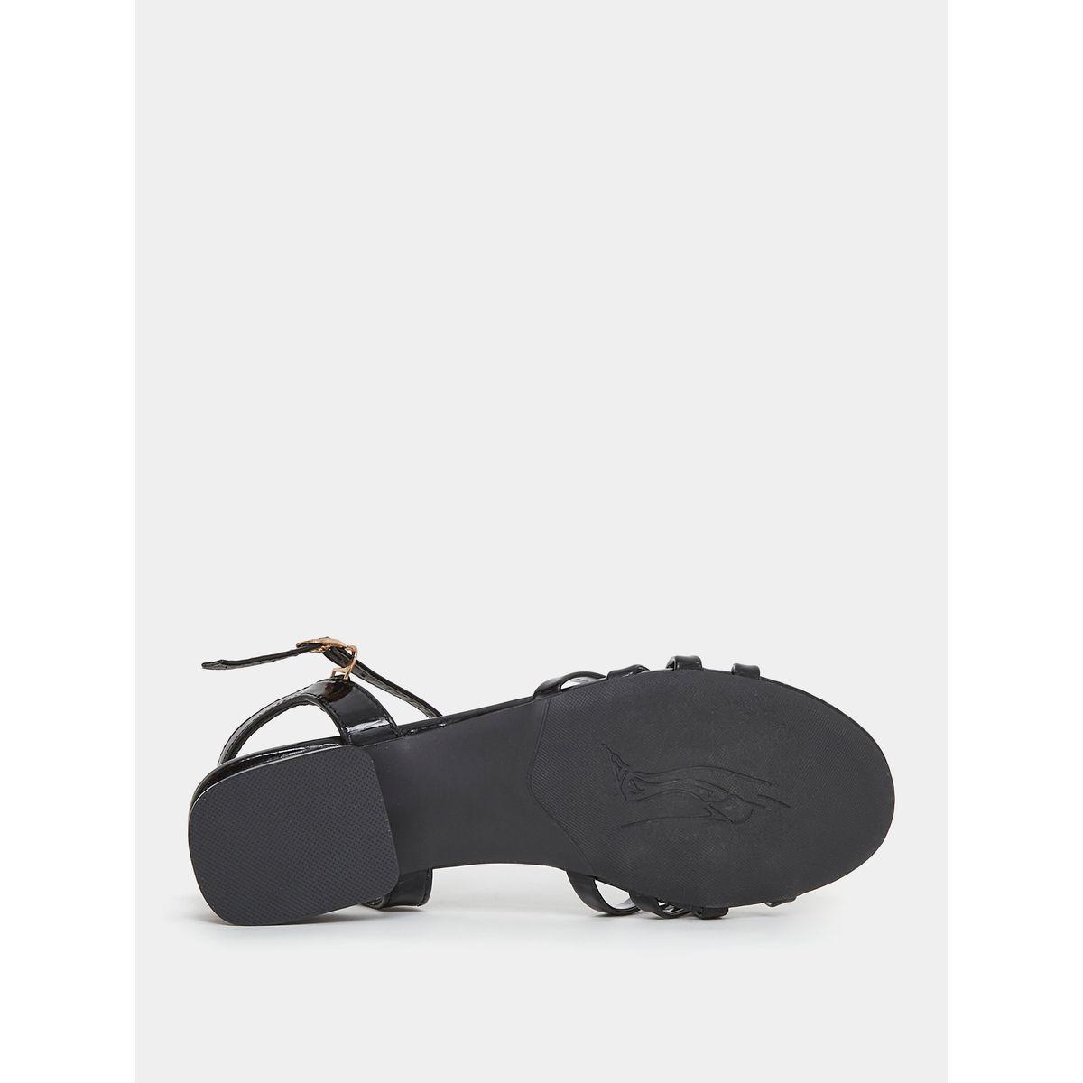 Styli Ankle Strap Cross Strap Low Heel Sandals-women-shoes-heels-image-7