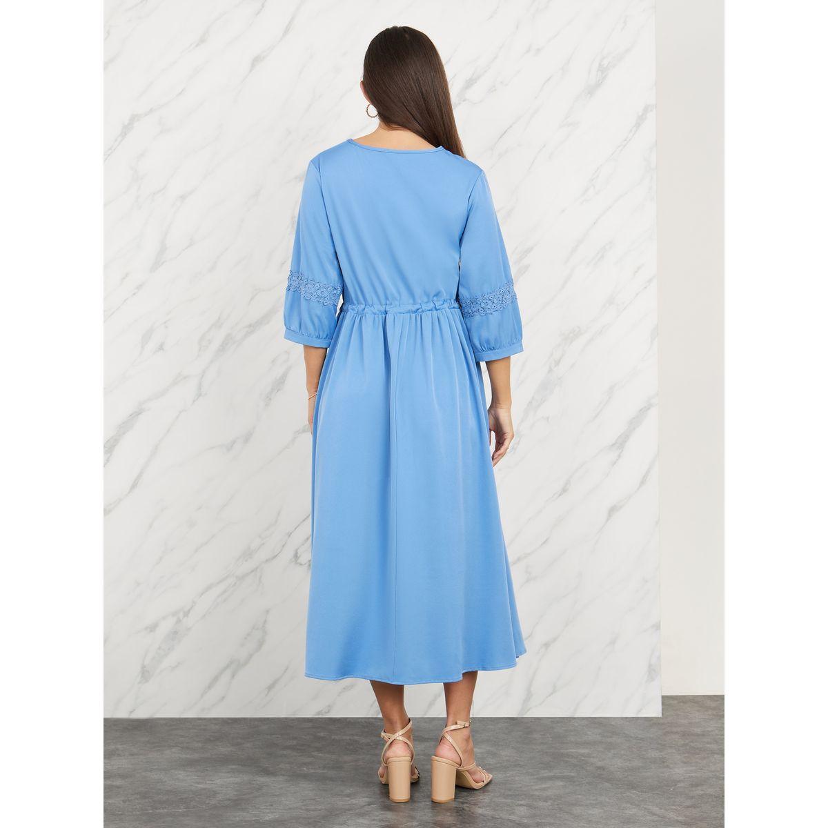 فستان ميدي بحافة واسعة وتفاصيل دانتيل-women-clothing-dresses-image-4