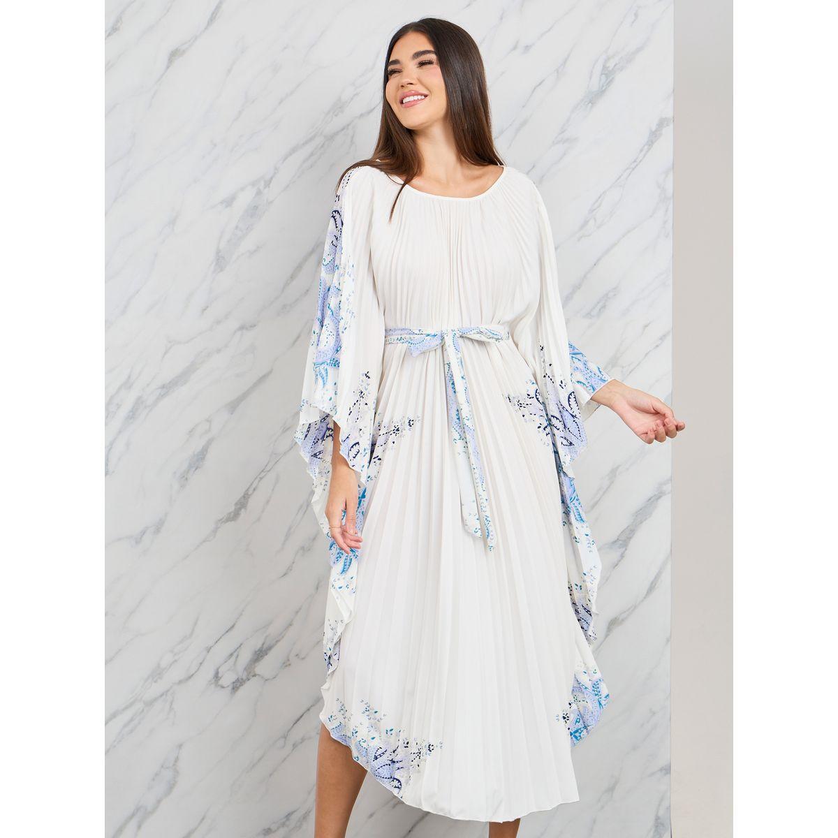 فستان ميدي بطبعة بيزلي وحافة منحنية-women-clothing-dresses-image-2