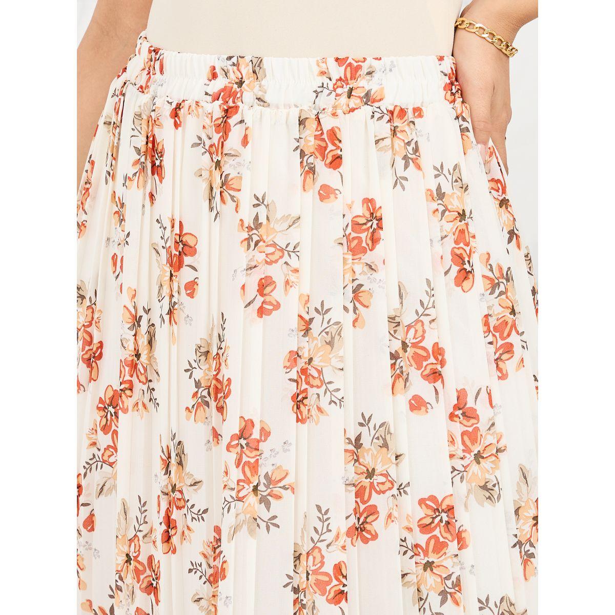 تنورة ميدي بطبعة زهور وكسرات-women-clothing-bottoms-skirts-image-3