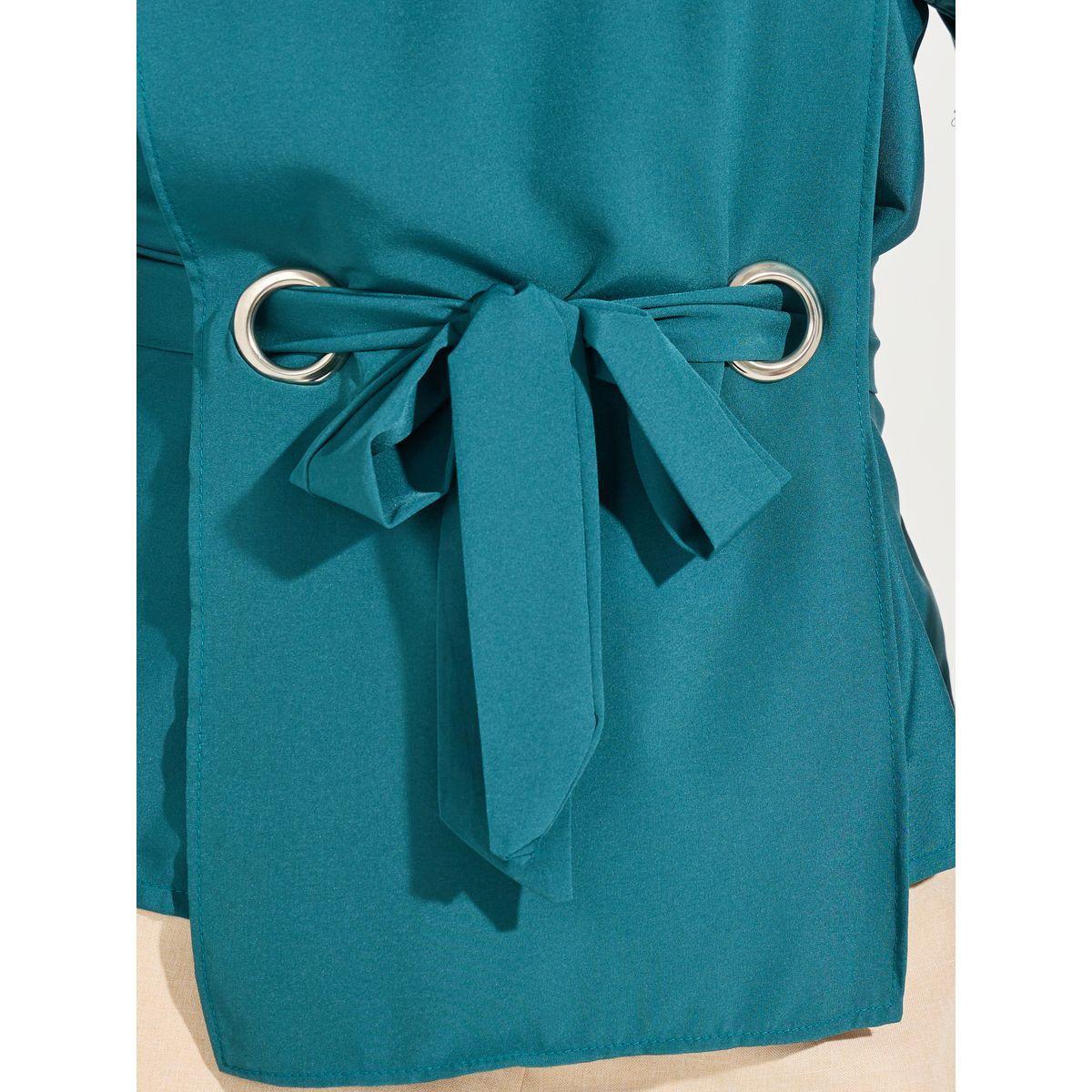 بلوزة بياقة عالية مع اربطة امامية-women-clothing-shirtsandblouses-blouses-image-3