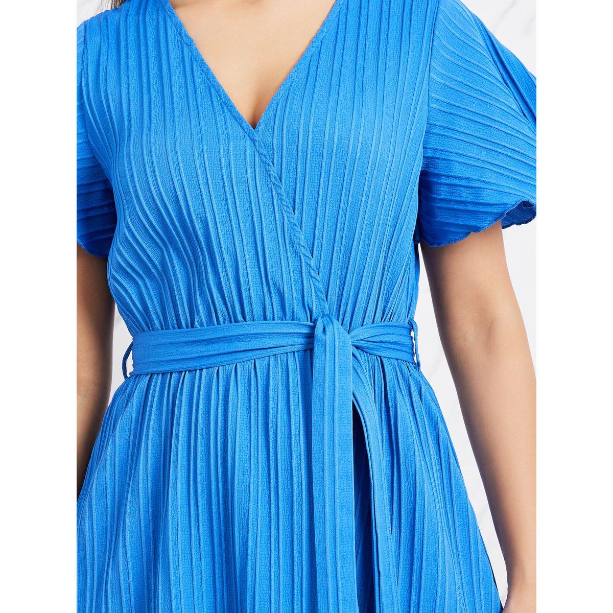فستان ميدي بتفاصيل بارزة ورباط خصر-women-clothing-dresses-image-3