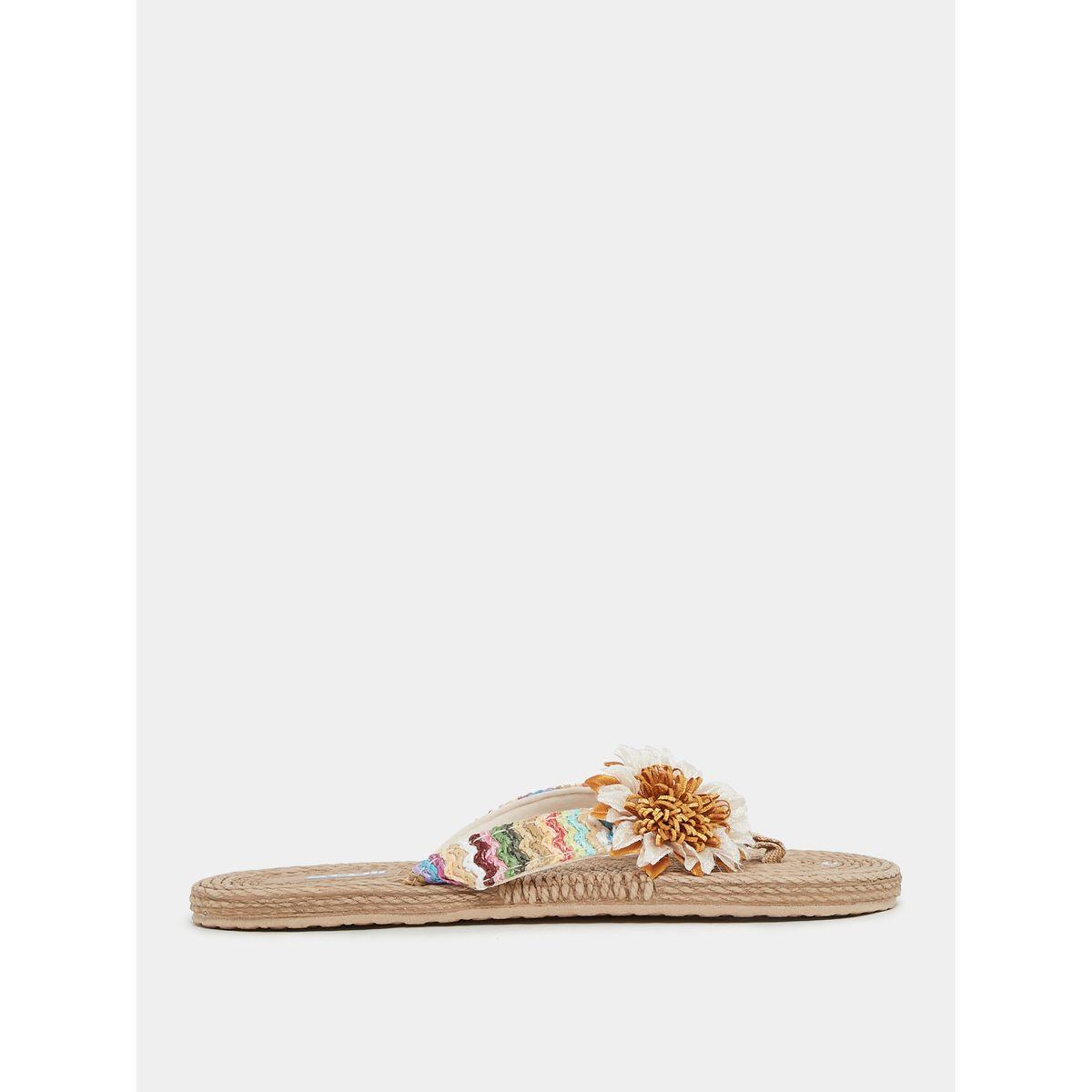 Styli Sunflower Applique Slip On Flip Flops-women-shoes-flipflopsandslides-image-2