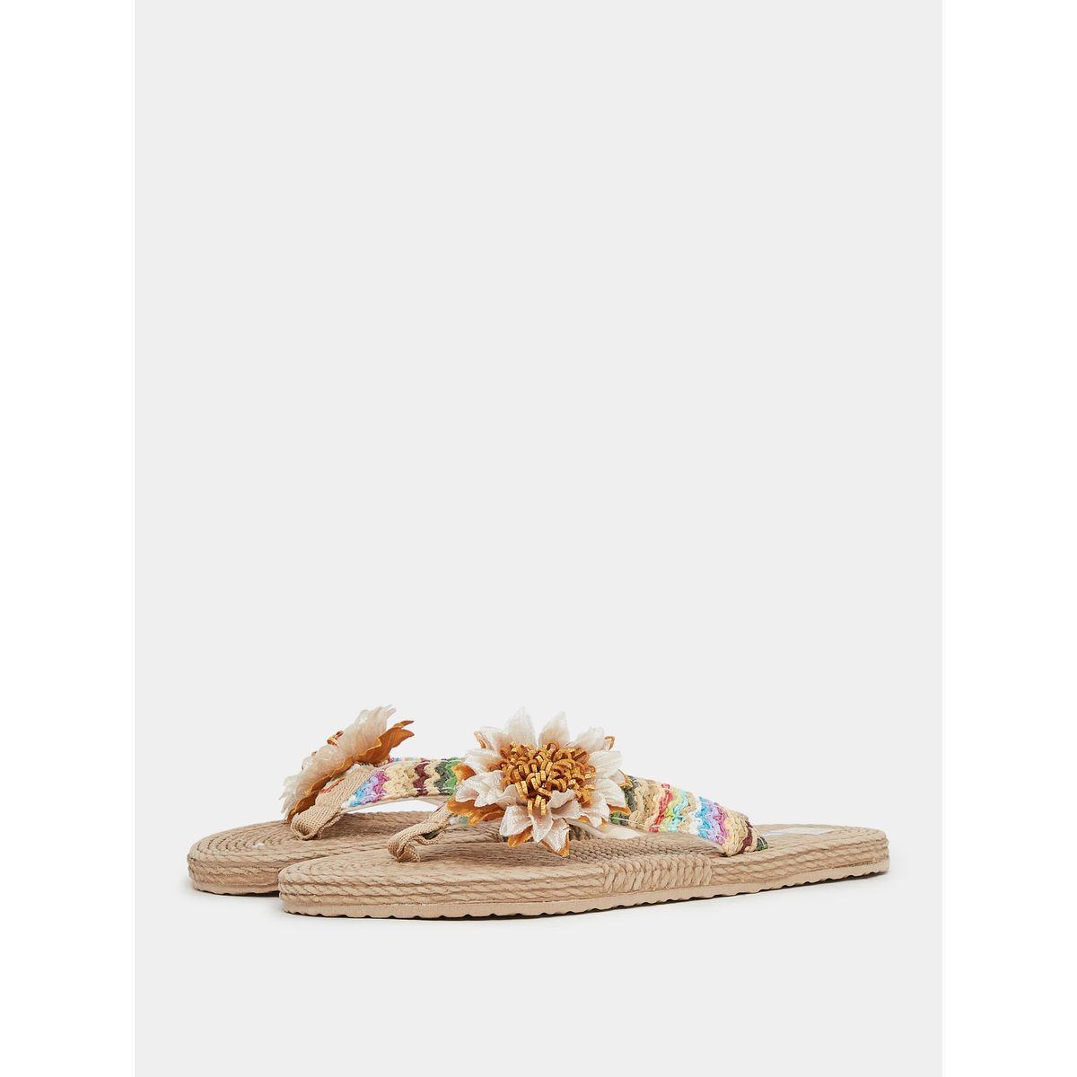 Styli Sunflower Applique Slip On Flip Flops-women-shoes-flipflopsandslides-image-3