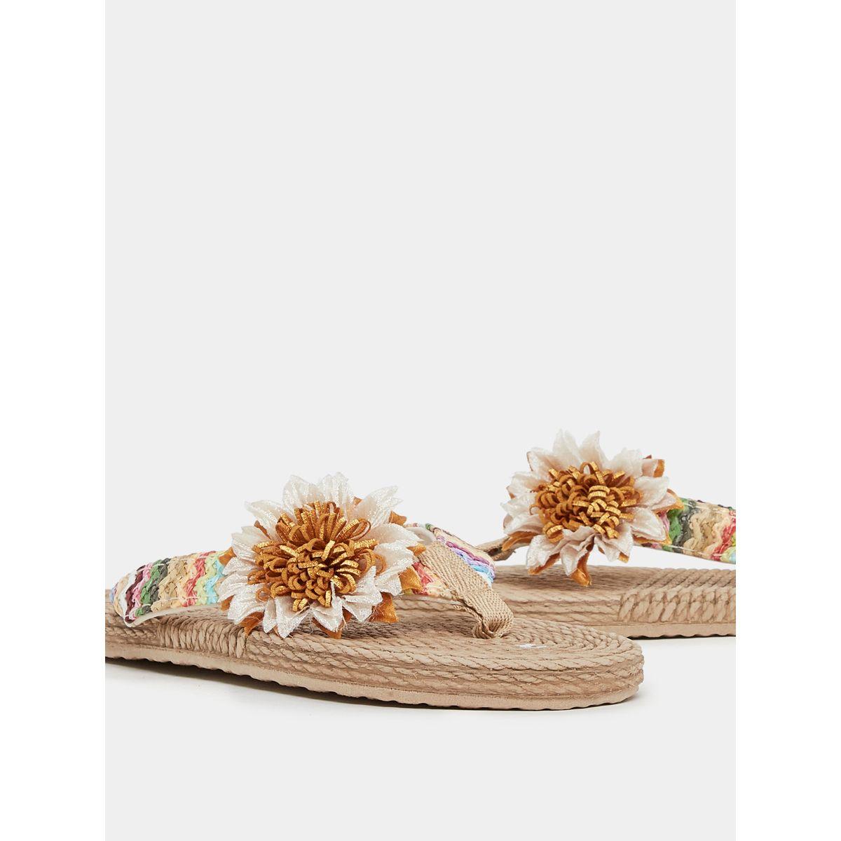 Styli Sunflower Applique Slip On Flip Flops-women-shoes-flipflopsandslides-image-4