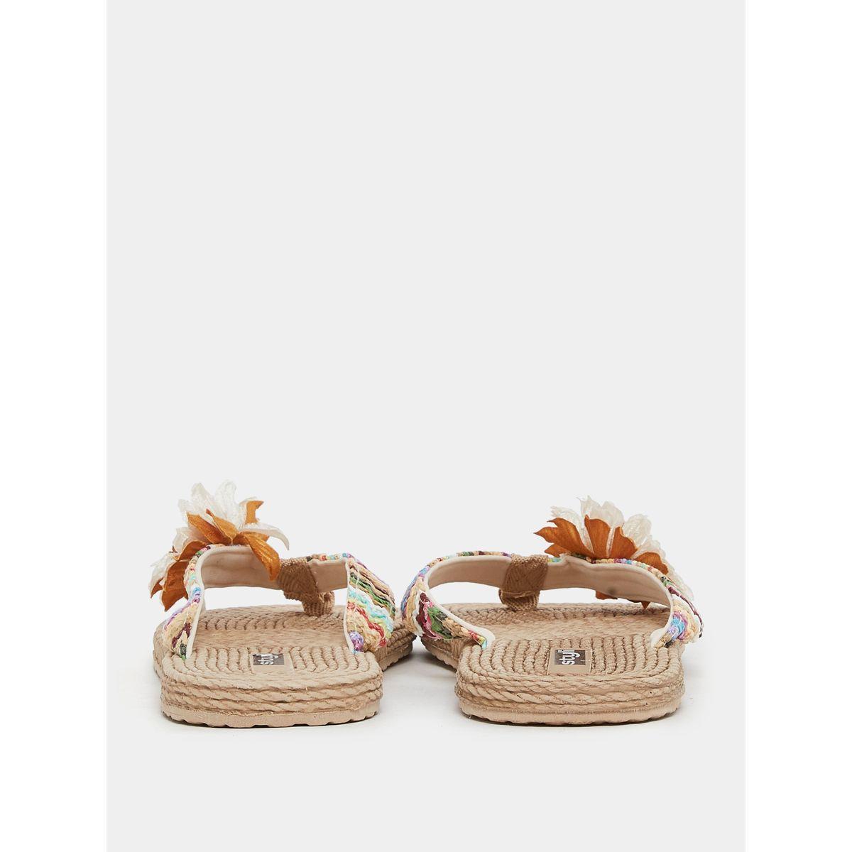 Styli Sunflower Applique Slip On Flip Flops-women-shoes-flipflopsandslides-image-5