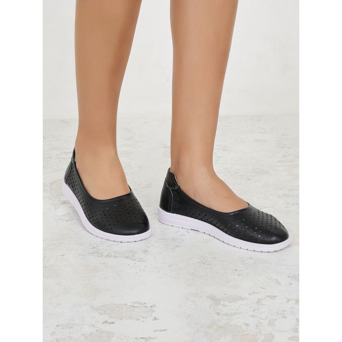 Styli Cutout Detail Slip On Shoes-women-shoes-loafersandmoccasins-image-1