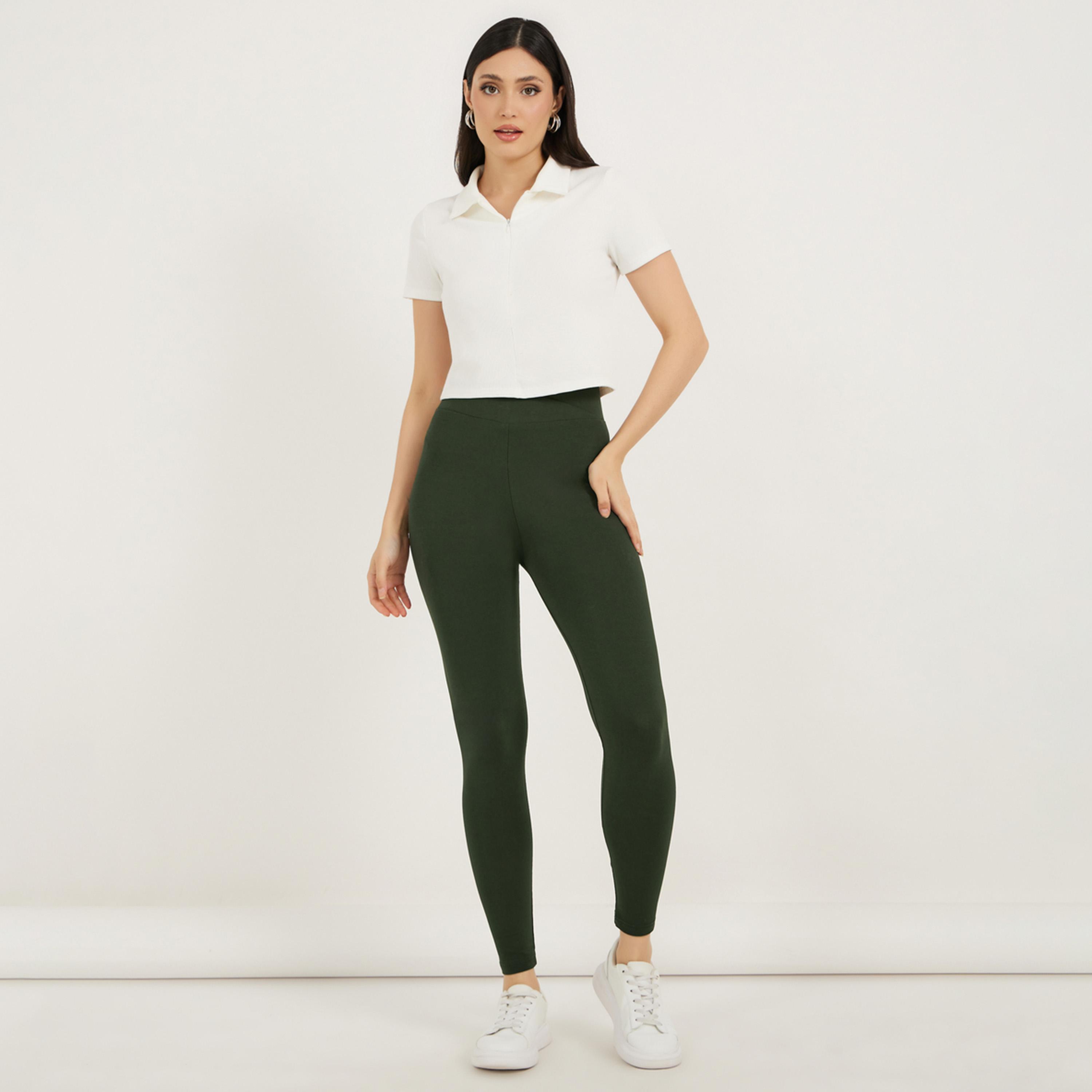 ستايلي - فيزون بطول الكاحل بحزام خصر متقاطع-women-clothing-sportswearandactivewear-bottoms-image-1