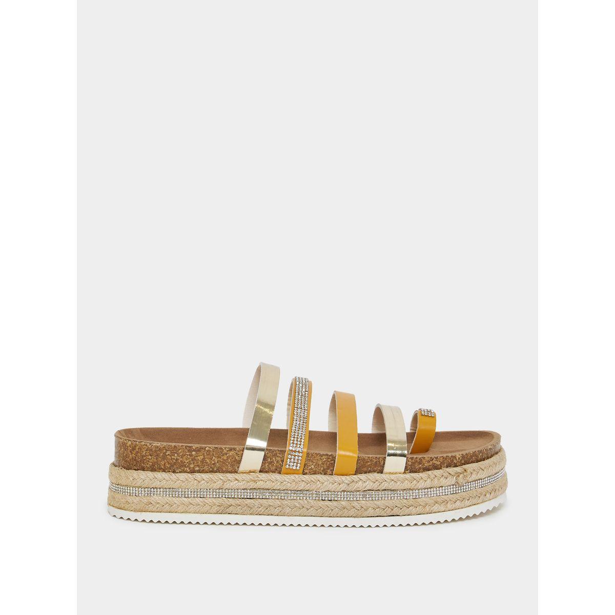 Styli Toe Loop Rhinestone Multi Strap Platform Espadrille Sandals-women-shoes-heels-image-2