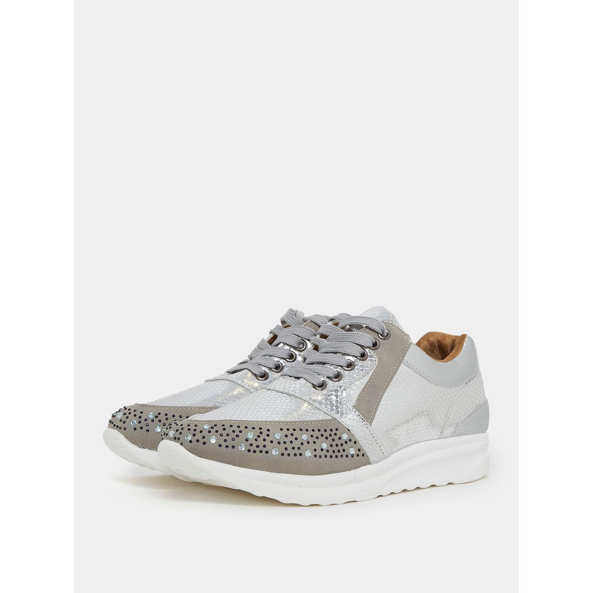 حذاء كاجوال بطبعة كروم مع رباط غلق-women-shoes-sneakers-image-3