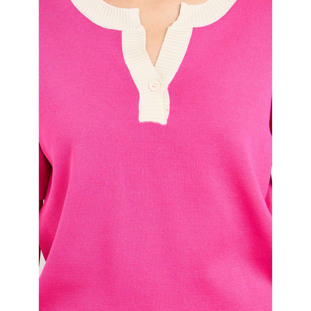 مجموعة من بنطال بارجل مستقيمة وبلوزة محبوكة-women-clothing-coordsets-image-3
