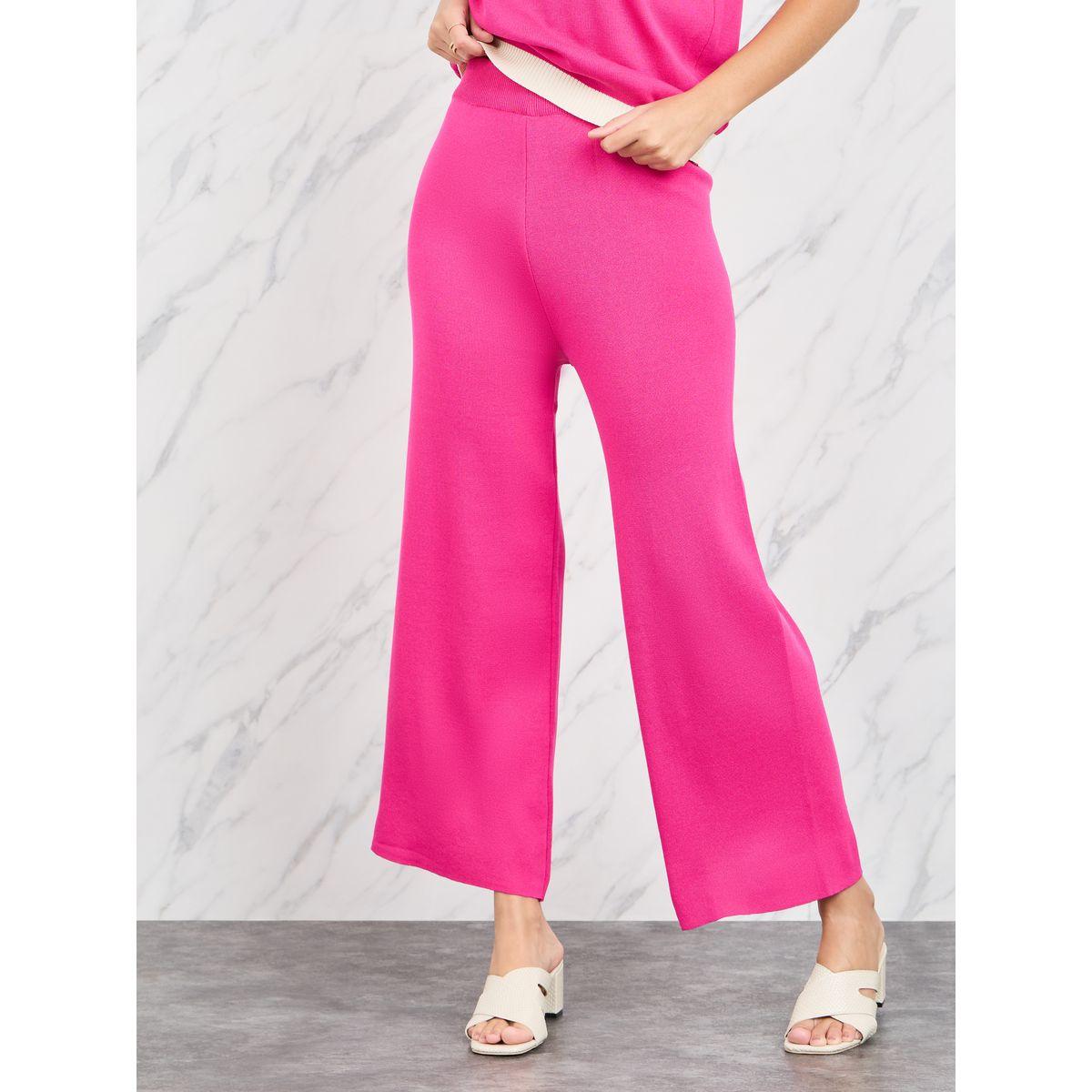 Styli Contrast Trim Knit Top & Straight Leg Pant Set-women-clothing-coordsets-image-4