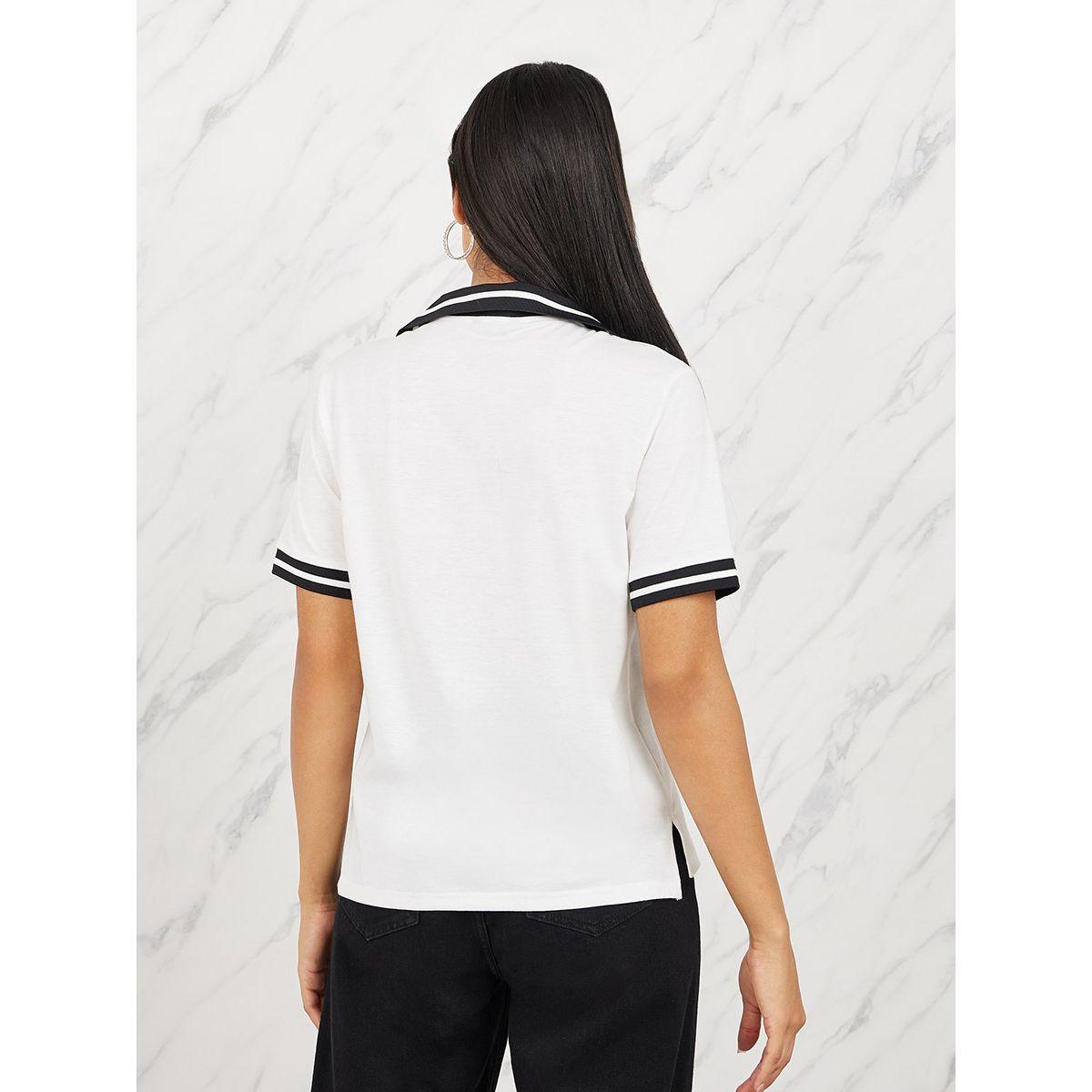 تيشيرت بولو مزين بحجر الراين-women-clothing-tshirts-image-4