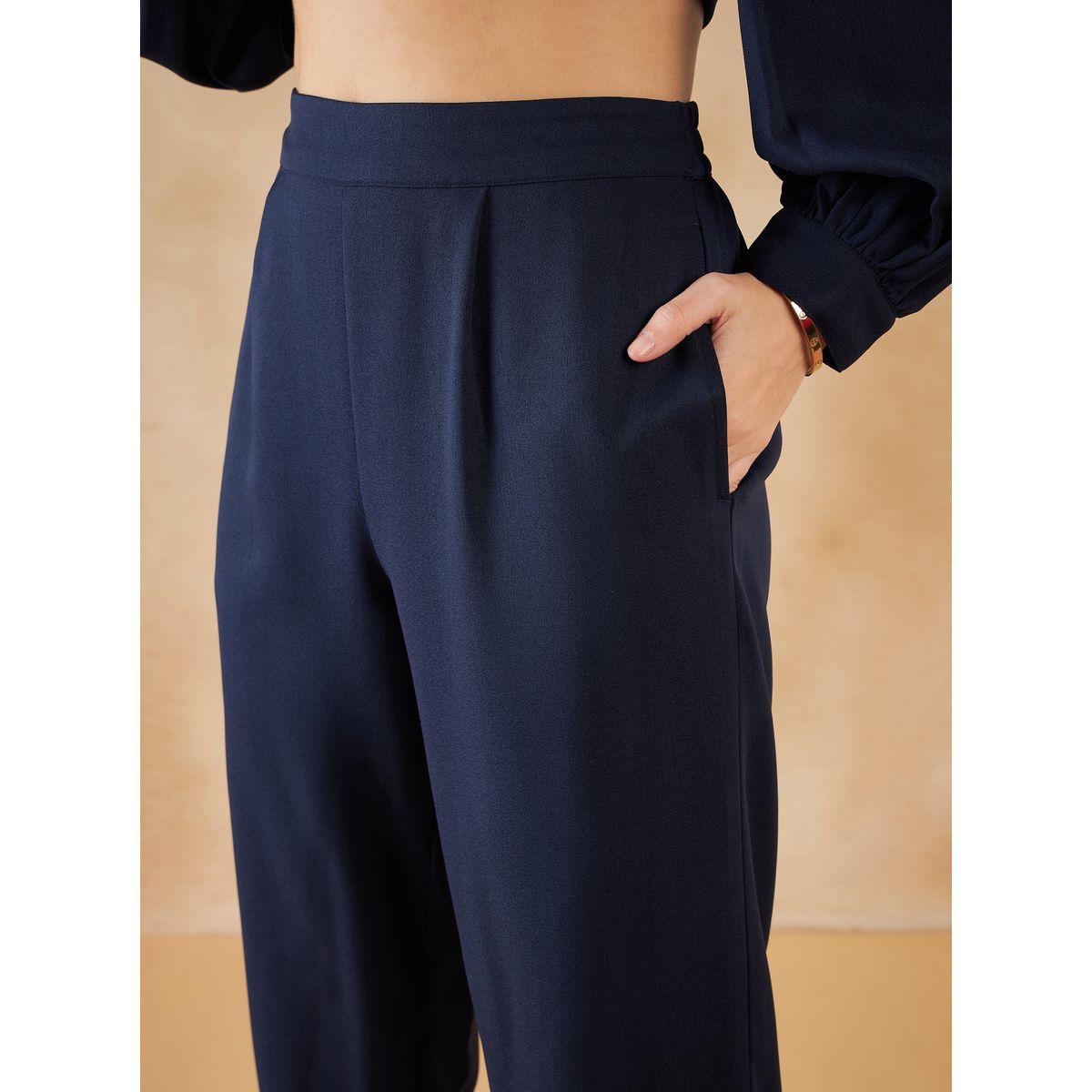Femmella X Styli  Pocket Detail Drawstring Tie Up Longline Shirt & Pants Co-Ord-women-clothing-coordsets-image-5