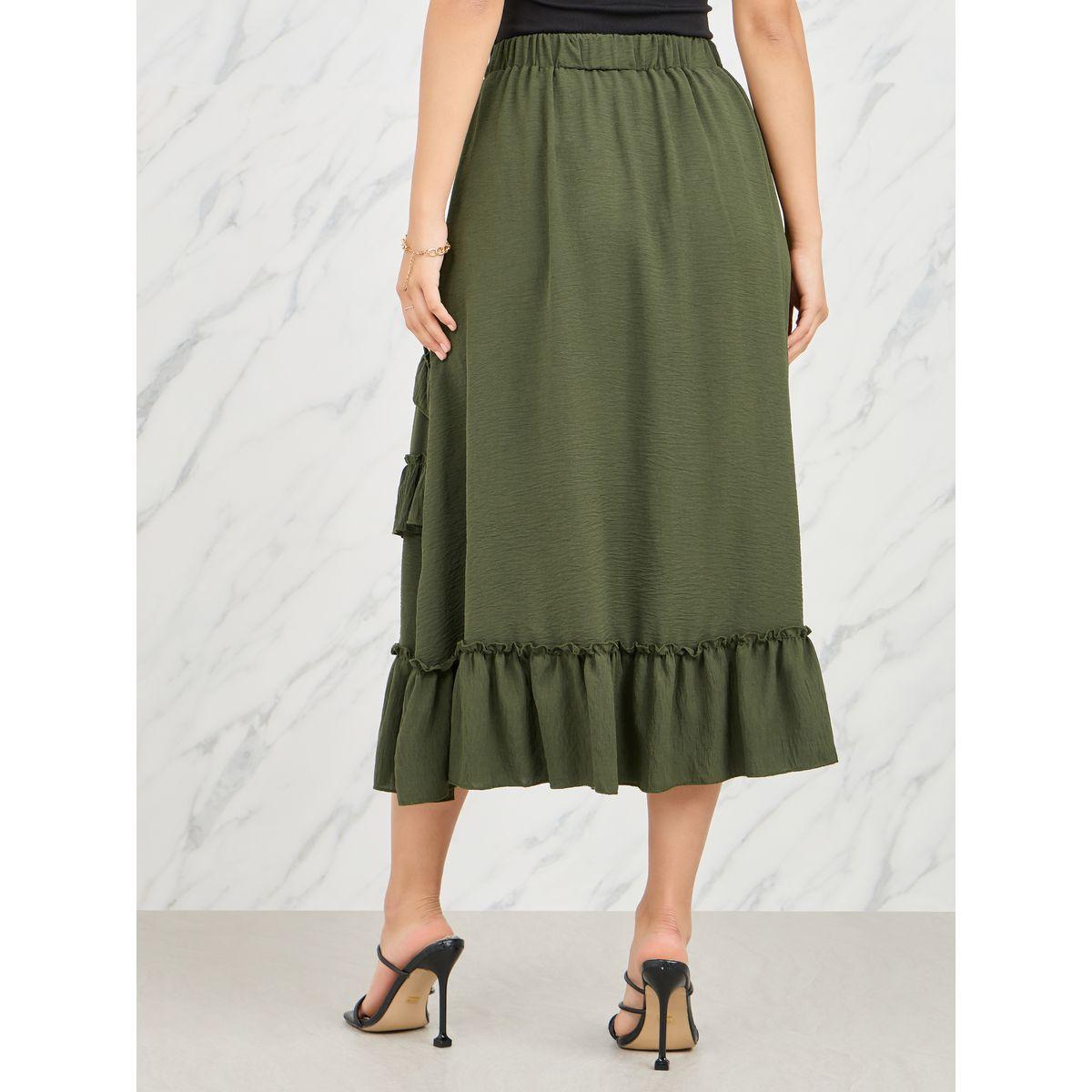 تنورة ميدي بكسرات وتفاصيل كشكش-women-clothing-bottoms-skirts-image-4