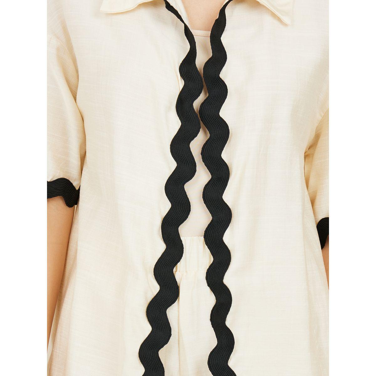 Styli Contrast Scallop Trim Shirt and High Rise Wide Leg Pant Set-women-clothing-coordsets-image-4