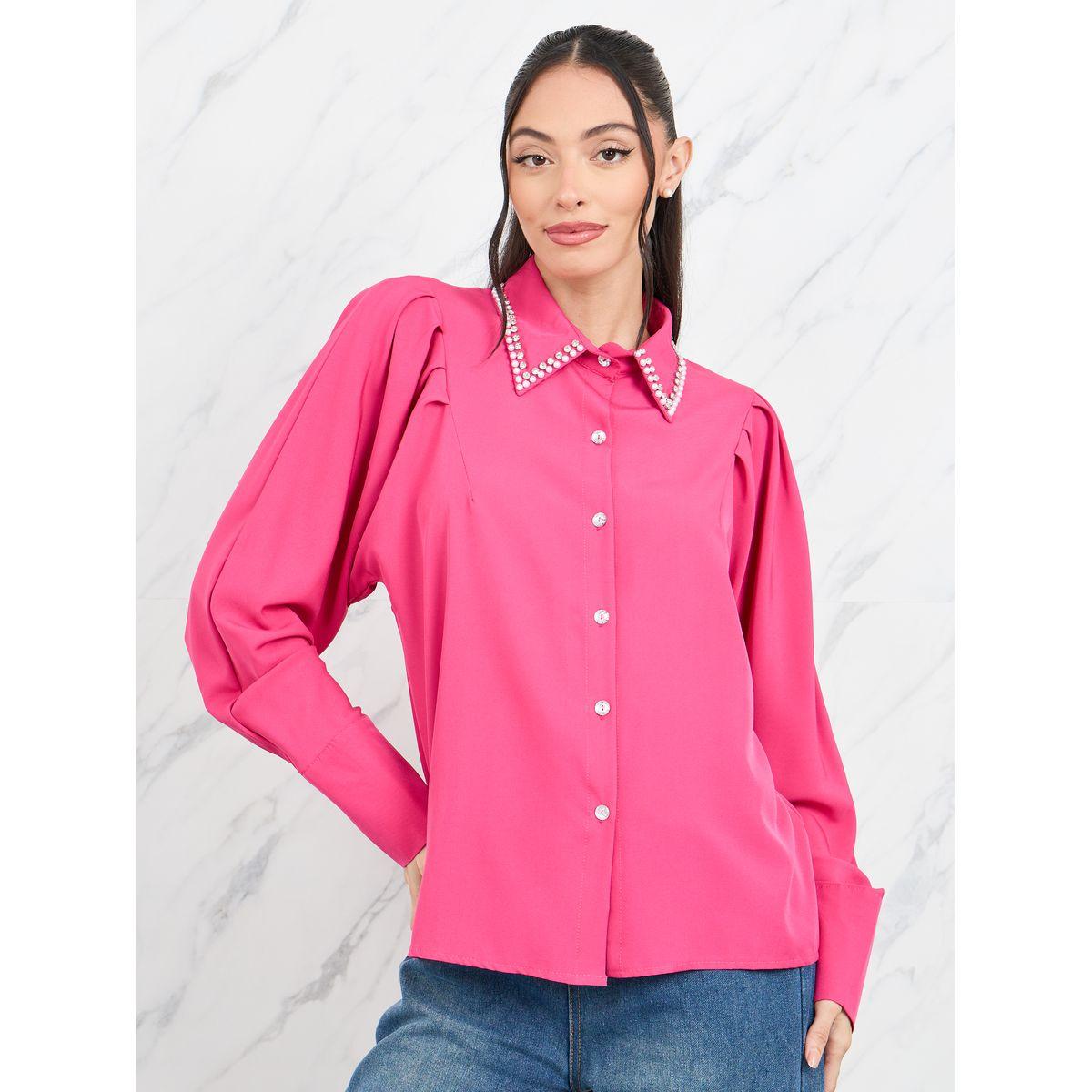 بلوزة بكسرات مع اكمام وطواطية-women-clothing-shirtsandblouses-shirts-image-3