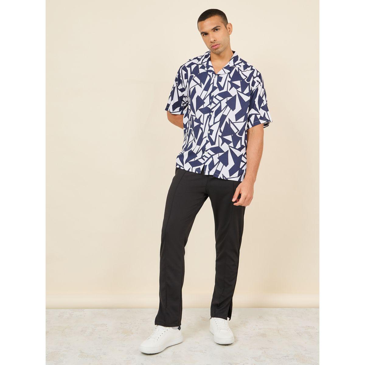 Styli Abstract Print Resort Collar Relaxed Fit Shirt-men-clothing-shirts-image-2