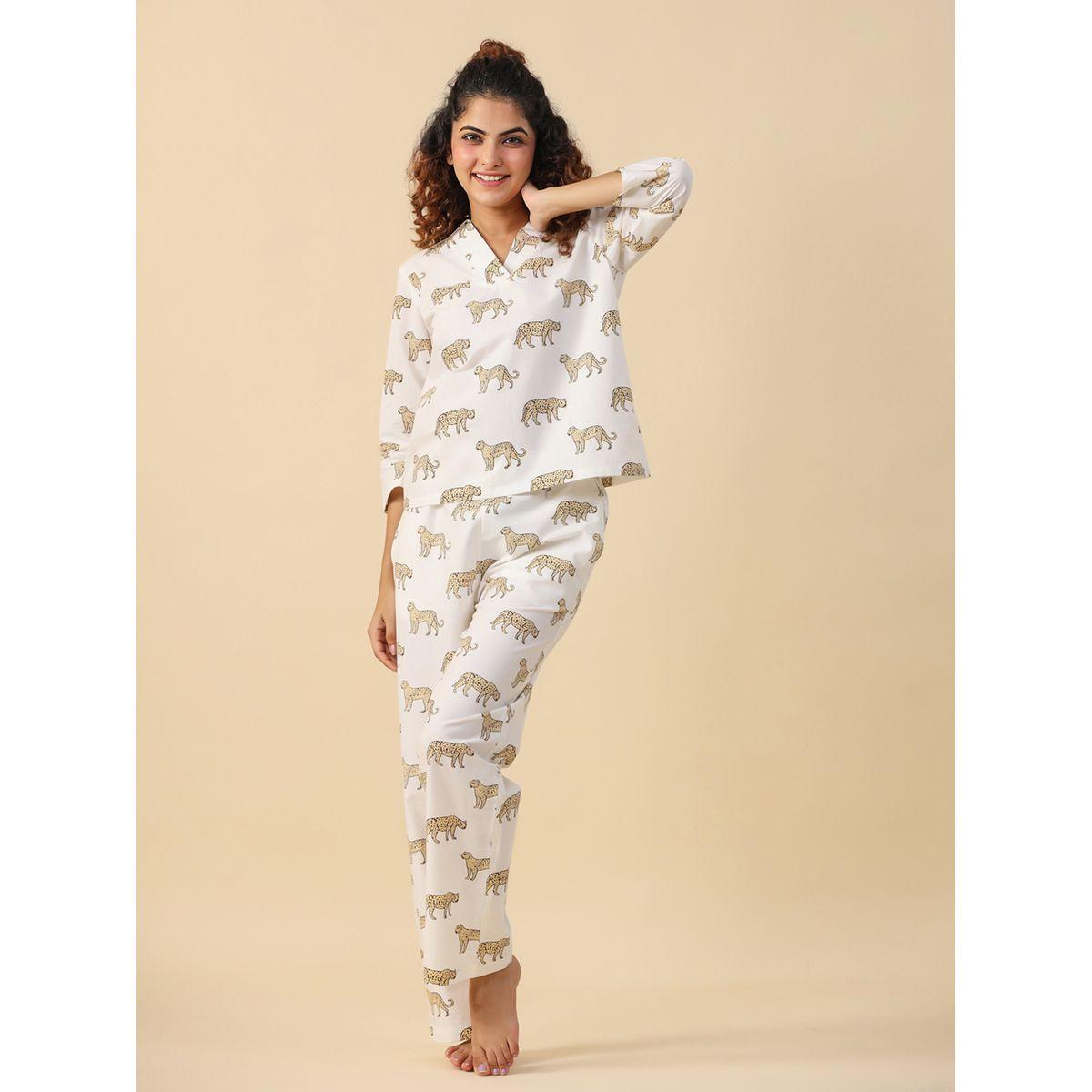 Sanskrutihomes X Styli  All Over Animal Print T-Shirt & Pyjama Set-women-clothing-nightwear-pyjamas-longsets-image-4