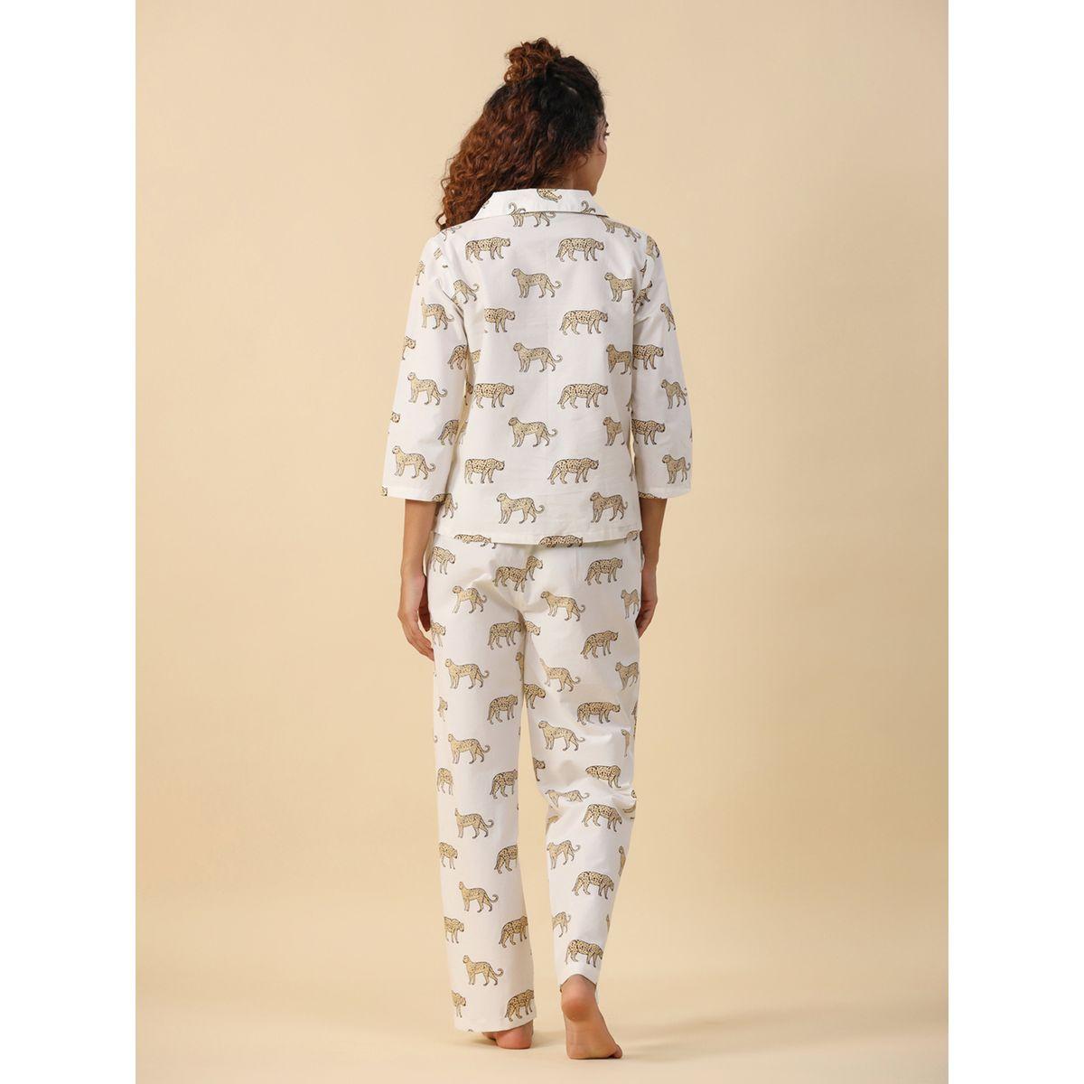 Sanskrutihomes X Styli  All Over Animal Print T-Shirt & Pyjama Set-women-clothing-nightwear-pyjamas-longsets-image-7