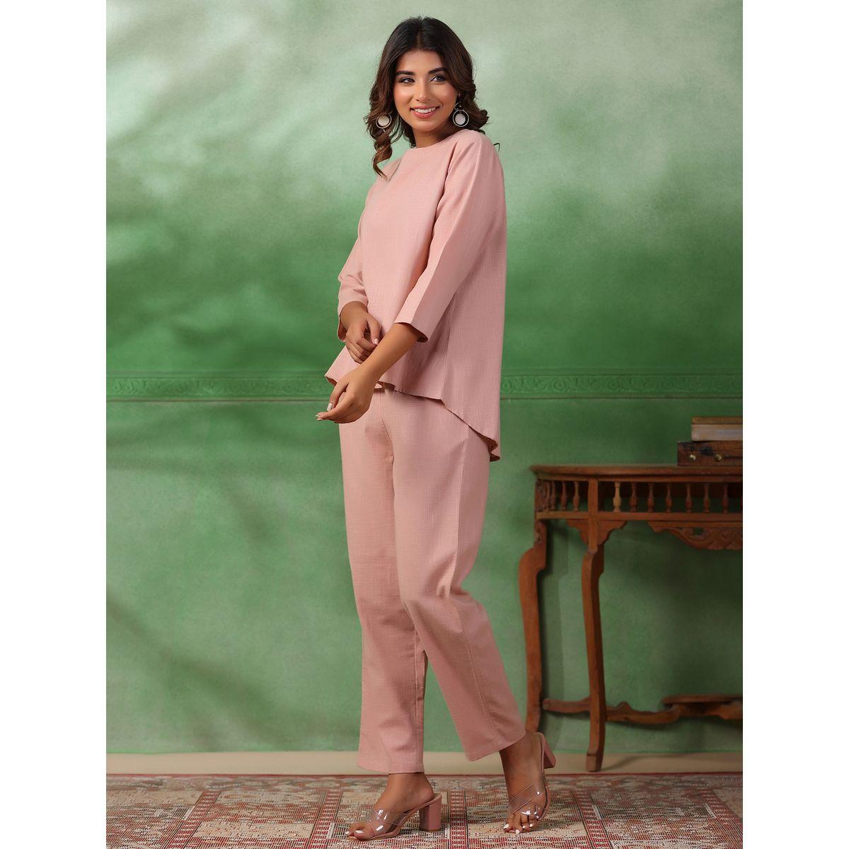Sanskrutihomes X Styli  Solid High Low Top & Straight Leg Set-women-clothing-nightwear-pyjamas-longsets-image-3