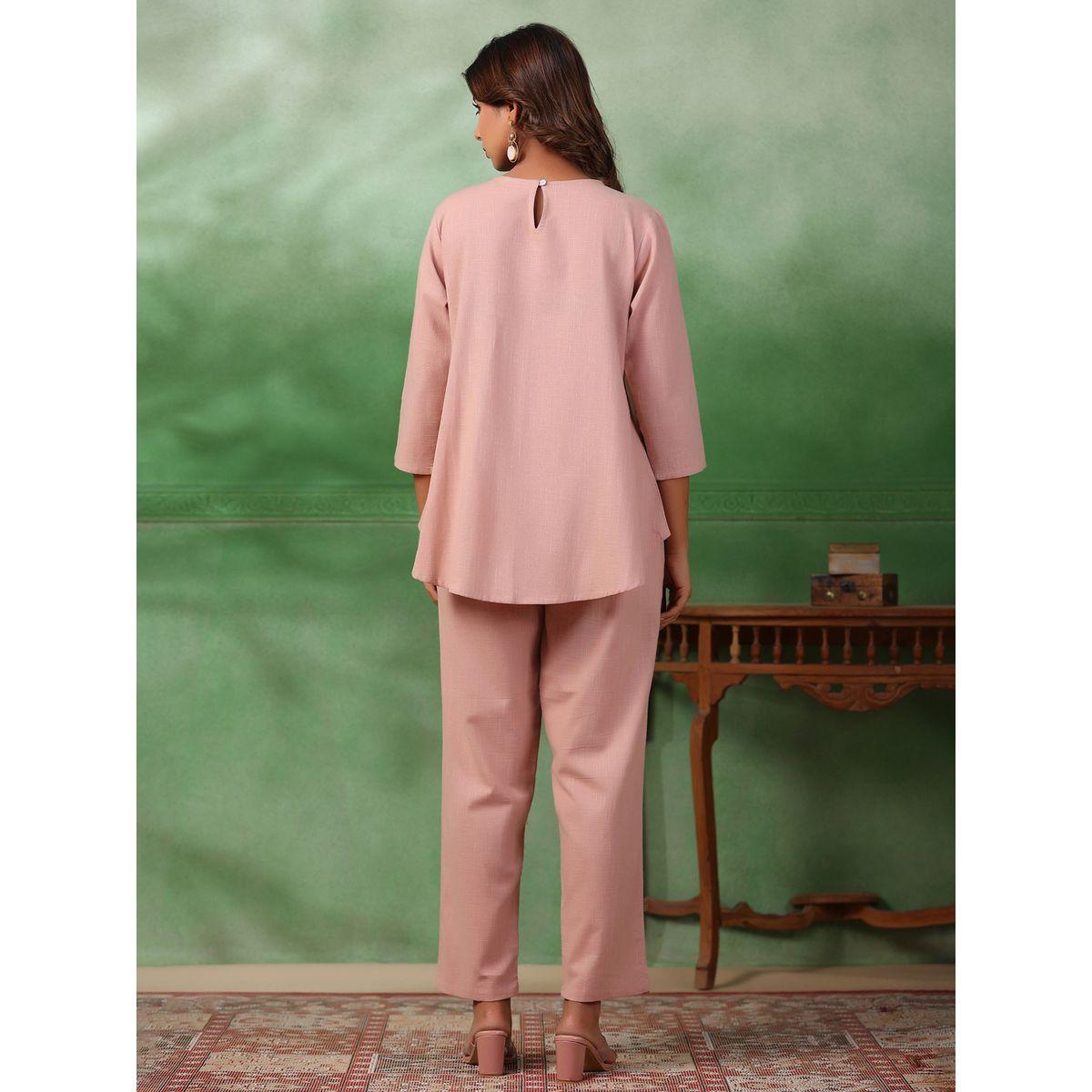 Sanskrutihomes X Styli  Solid High Low Top & Straight Leg Set-women-clothing-nightwear-pyjamas-longsets-image-5