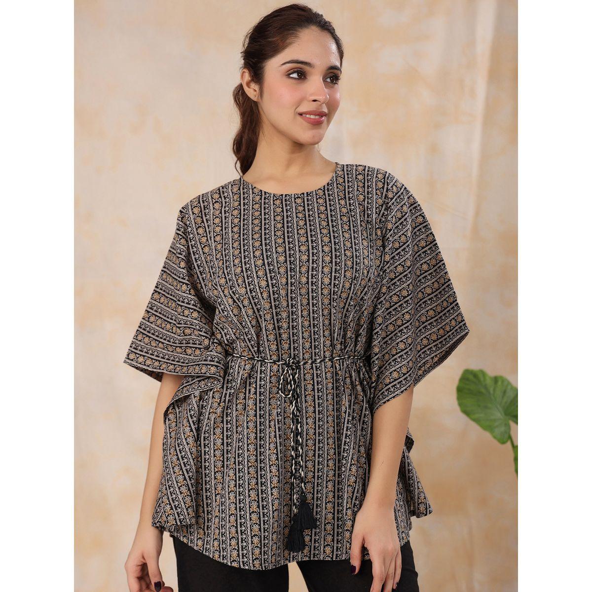 Sanskrutihomes X Styli All Over Print Tassel Tie Up Top & Pants Cotton Co-Ord-women-clothing-coordsets-image-5
