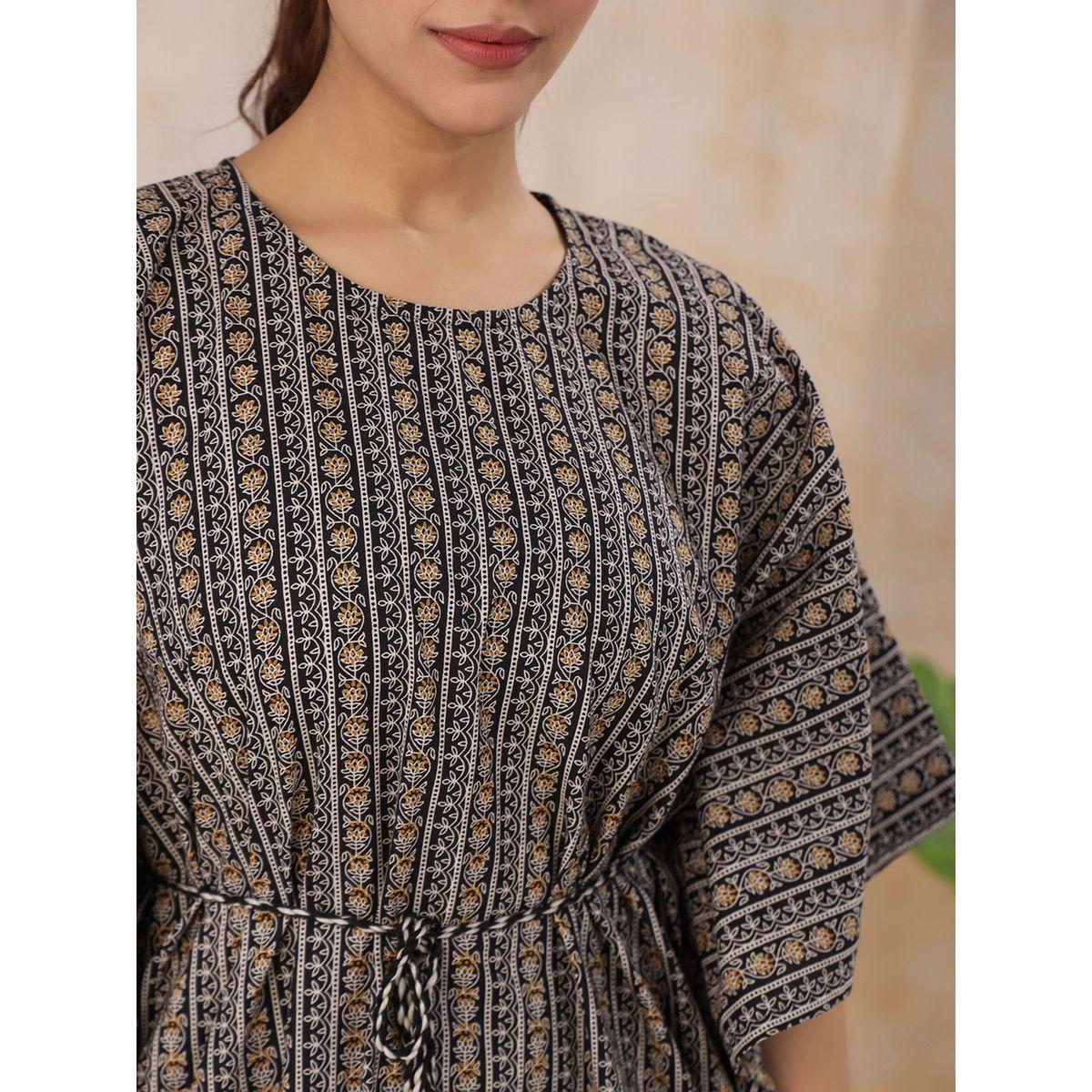 Sanskrutihomes X Styli All Over Print Tassel Tie Up Top & Pants Cotton Co-Ord-women-clothing-coordsets-image-6