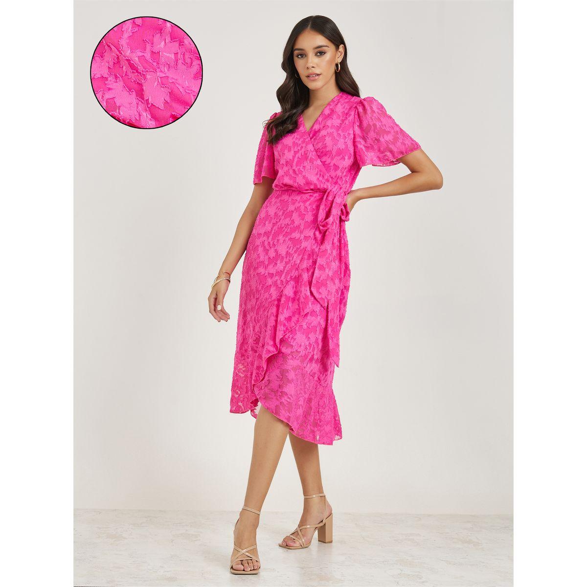 Styli Floral Jacquard Detail Wrap Midi Dress-women-clothing-dresses-image-1
