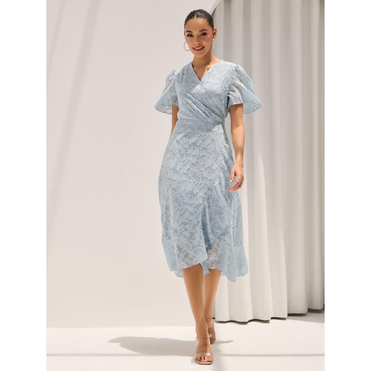 فستان ميدي بتفاصيل جاكار ونمط لف-women-clothing-dresses-image-1