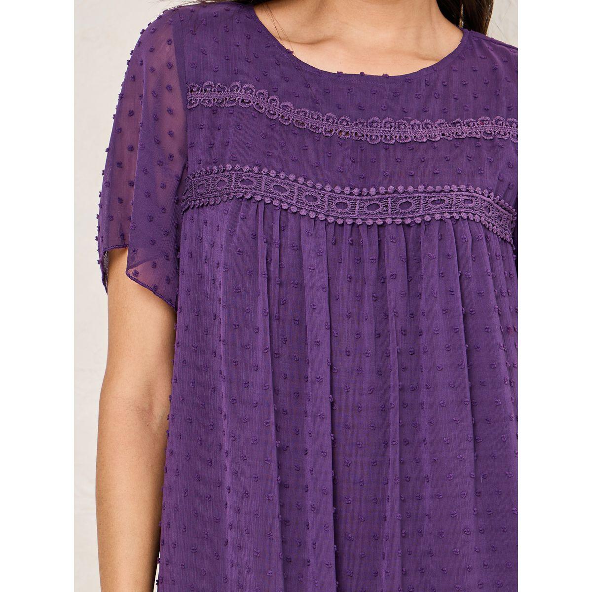 Styli Dobby Round Neck Shift Midi Dress-women-clothing-dresses-image-3