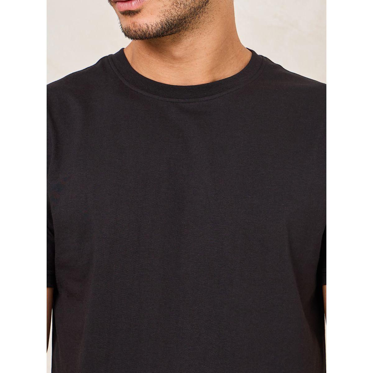 Styli Unwind Solid T-Shirt & Open Hem Piping Detail Pyjama Set-men-clothing-nightwear-sets-image-3