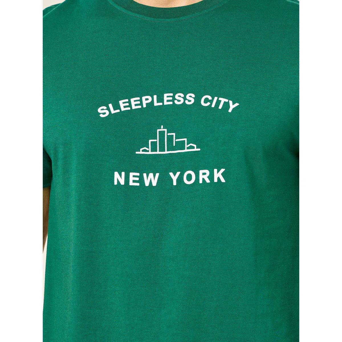 ستيلي أنوليند طبعة نيويورك مع قمصان وشورت برقبة دائرية-men-clothing-nightwear-sets-image-3