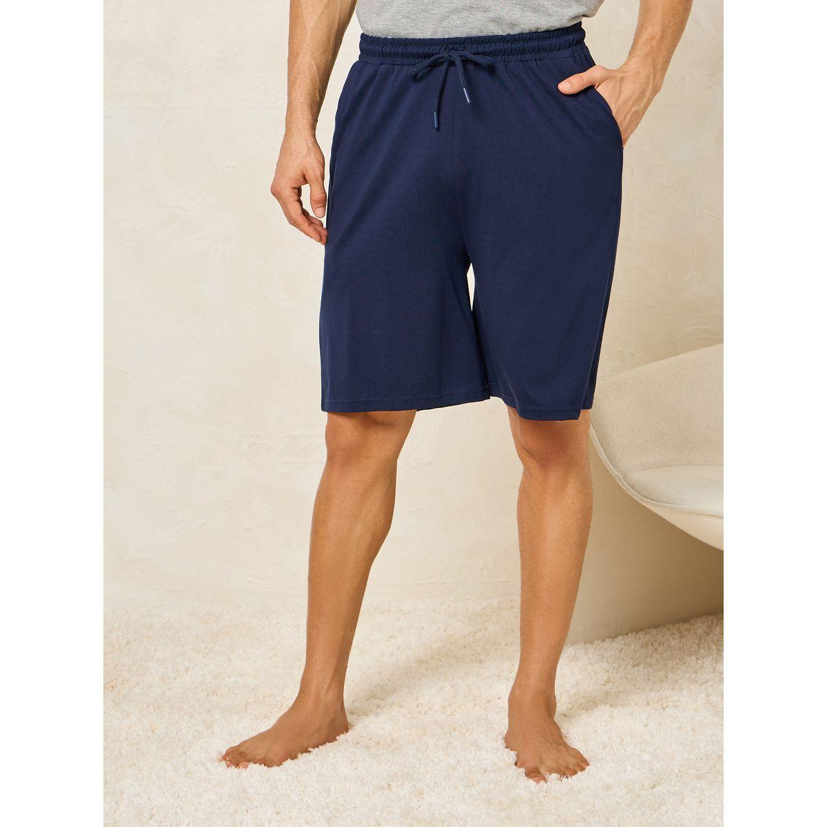 Styli Unwind Striped Crew Neck T-Shirt & Short Set-men-clothing-nightwear-sets-image-4
