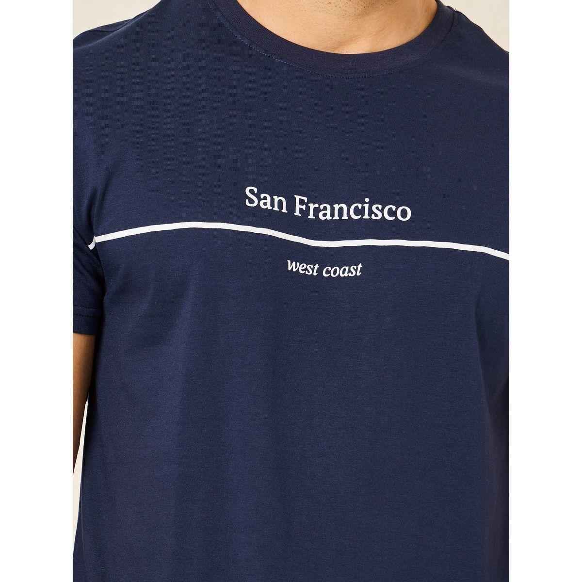 Styli Unwind San Francisco Print Crew Neck T-Shirt & Open Hem Pyjama Set-men-clothing-nightwear-sets-image-3