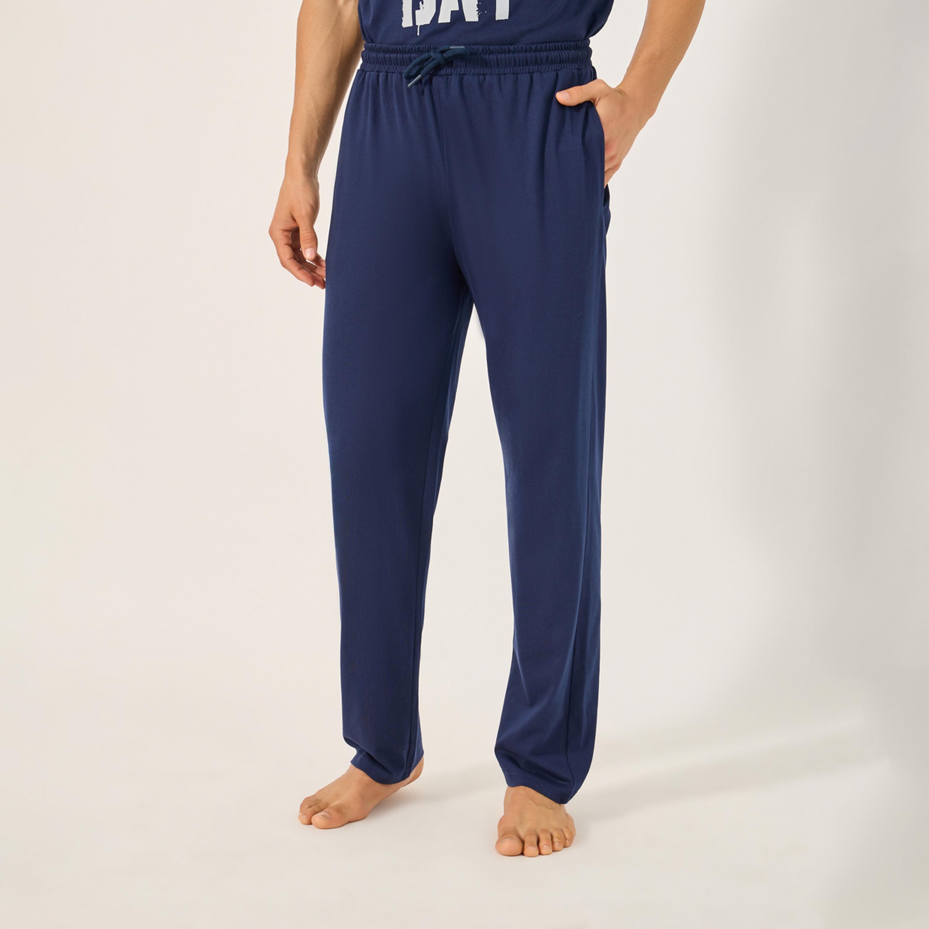 ستايلي - أنوايند طقم تي شيرت بطبعة شعار مع بنطال بيجامة-men-clothing-nightwear-sets-image-4