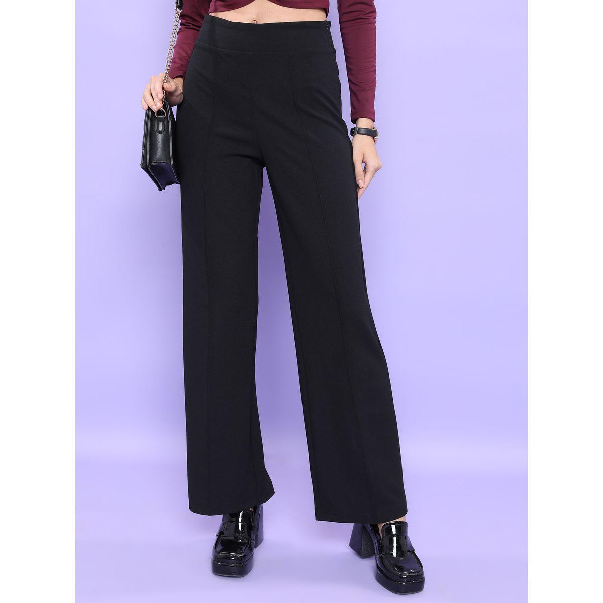 Tokyo Talkies X Styli  Pintuck Detail High Rise Flared Trousers-women-clothing-bottoms-trousers-image-1