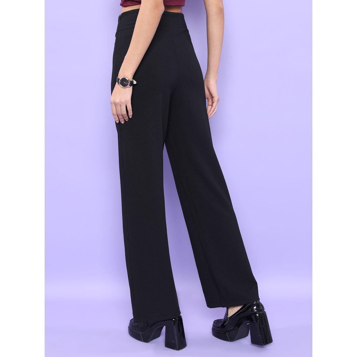 Tokyo Talkies X Styli  Pintuck Detail High Rise Flared Trousers-women-clothing-bottoms-trousers-image-3