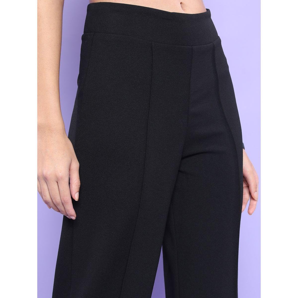 Tokyo Talkies X Styli  Pintuck Detail High Rise Flared Trousers-women-clothing-bottoms-trousers-image-5