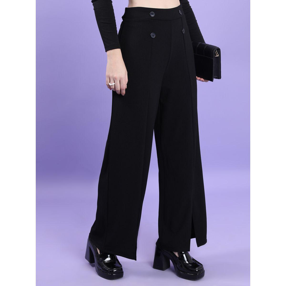 بنطال بحافة واسعة وتفاصيل محزوزة طوكيو توكيز × ستايلي-women-clothing-bottoms-trousers-image-6