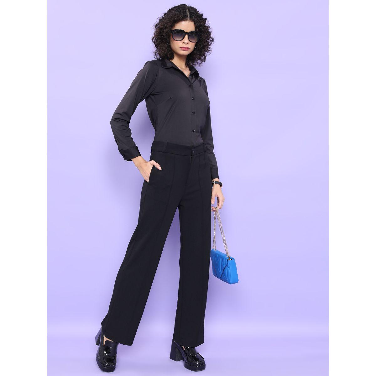 بنطال بقصة مستقيمة وتفاصيل محزوزة طوكيو توكيز × ستايلي-women-clothing-bottoms-trousers-image-2