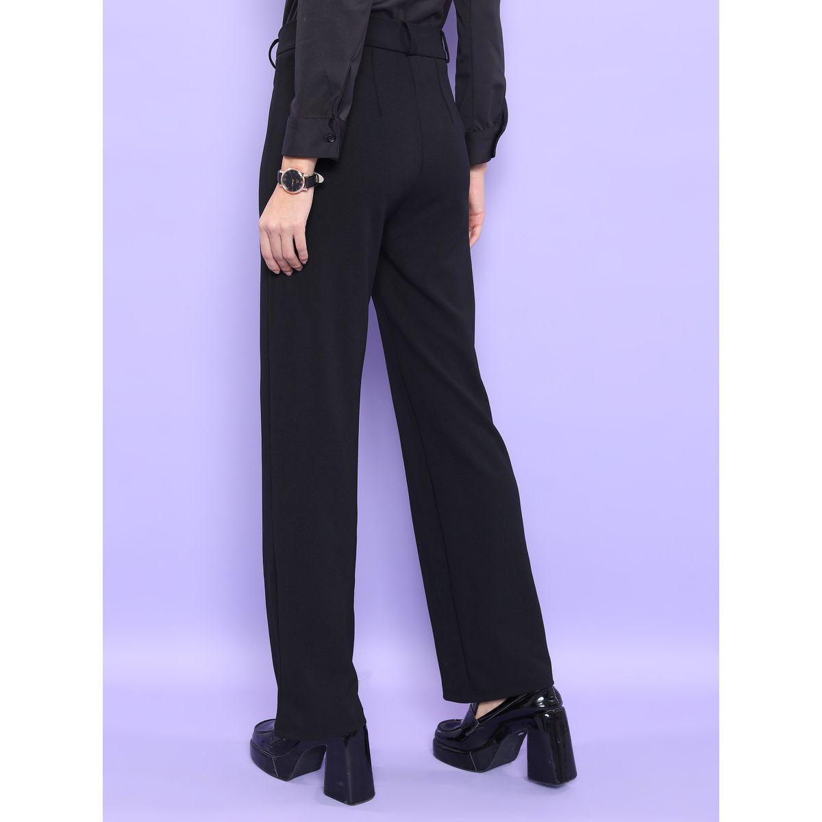 Tokyo Talkies X Styli  Pintuck Detail High Rise Straight Fit Trousers-women-clothing-bottoms-trousers-image-3