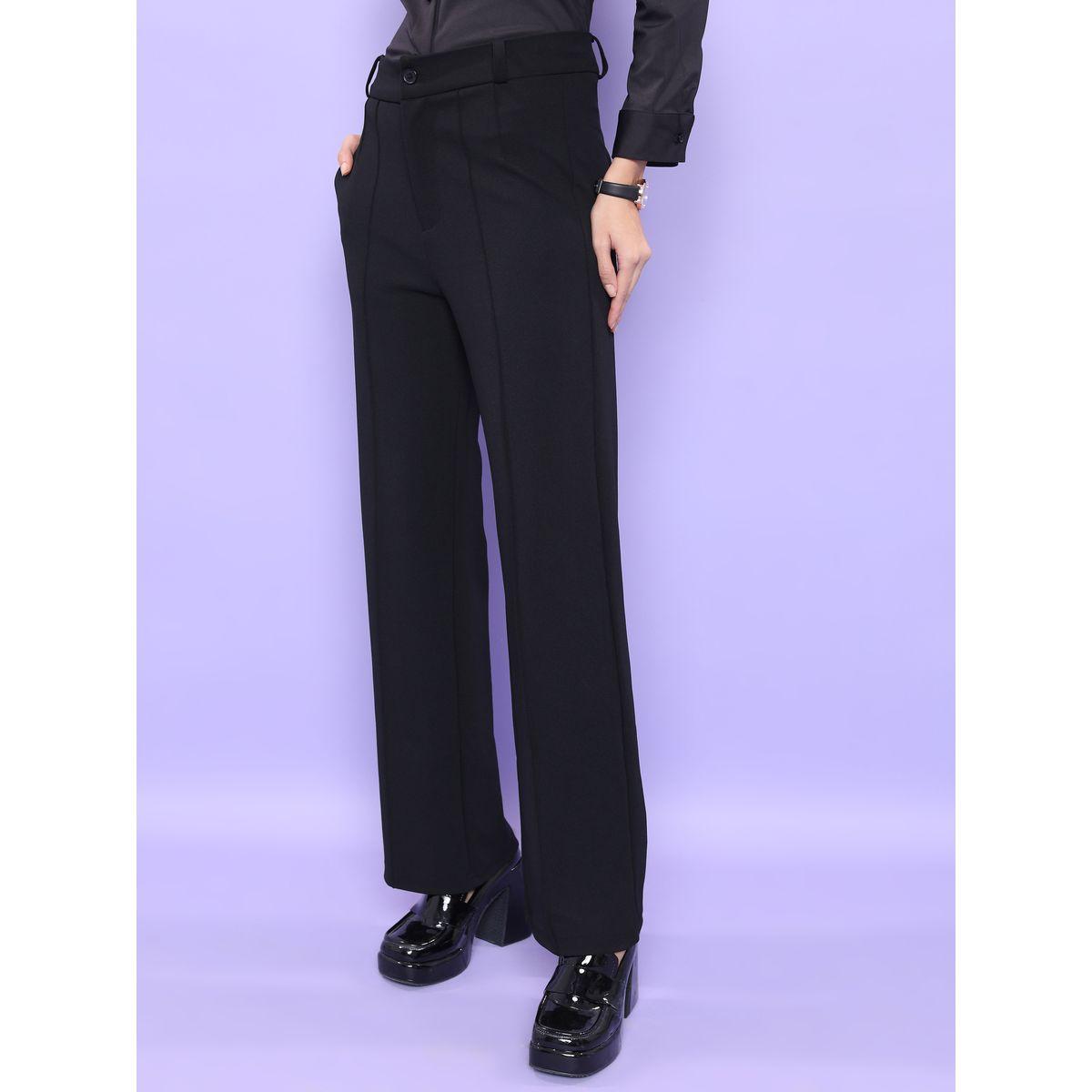 بنطال بقصة مستقيمة وتفاصيل محزوزة طوكيو توكيز × ستايلي-women-clothing-bottoms-trousers-image-4