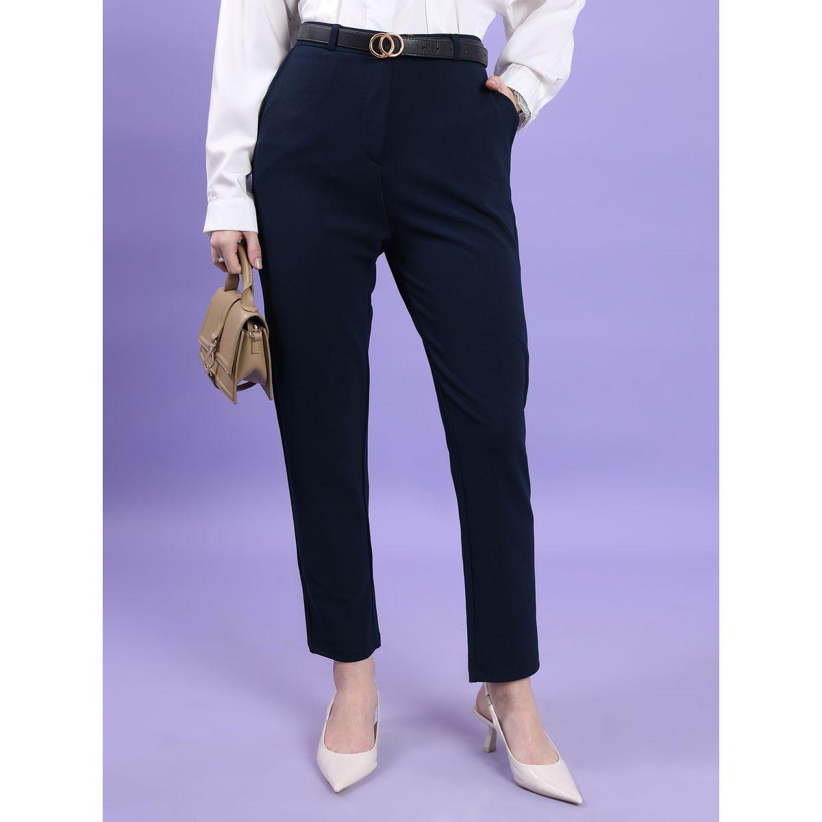 بنطال سادة بخصر عالي وجيوب طوكيو توكيز × ستايلي-women-clothing-bottoms-trousers-image-1