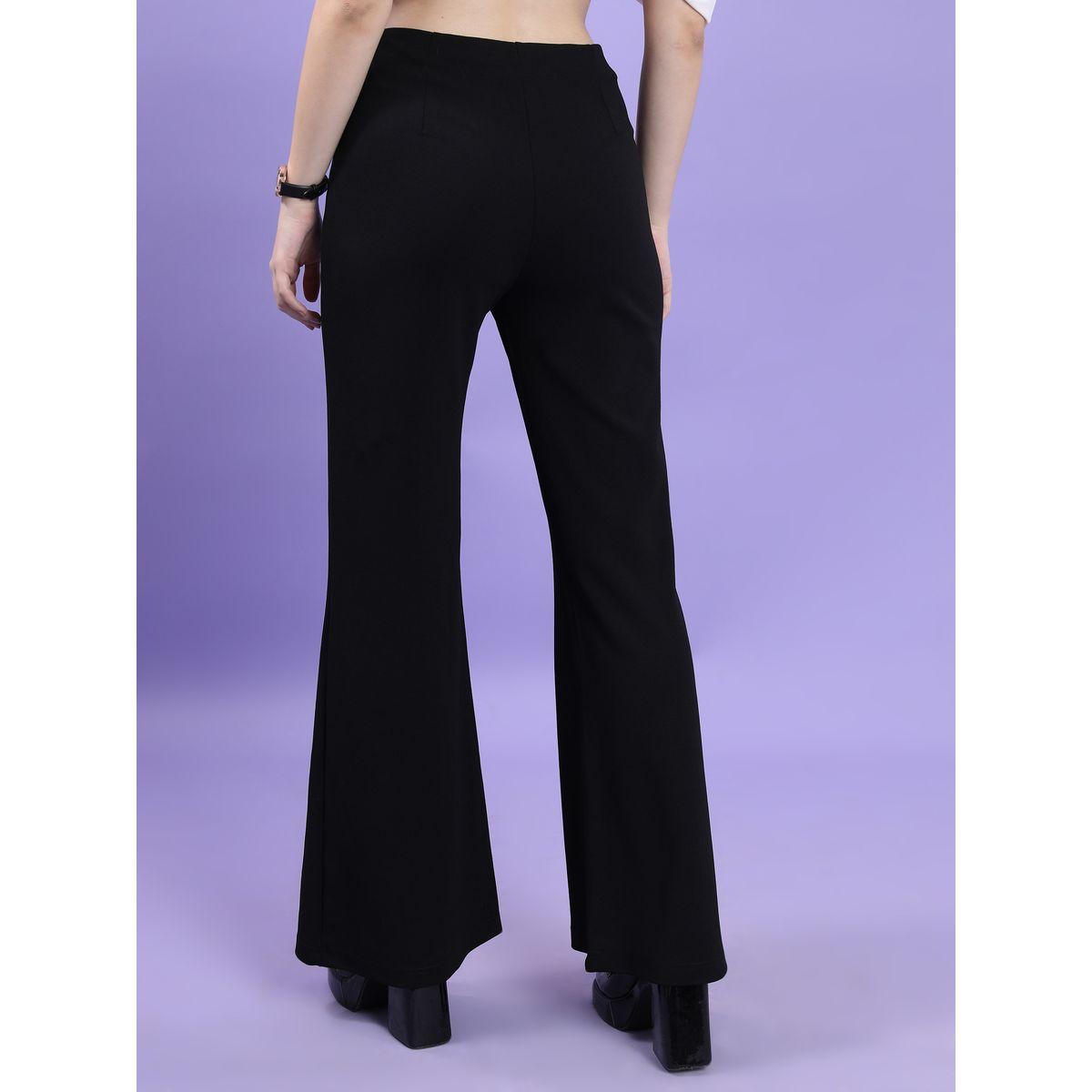 Tokyo Talkies X Styli  Pintuck Detail High Rise Bootcut Trousers-women-clothing-bottoms-trousers-image-3