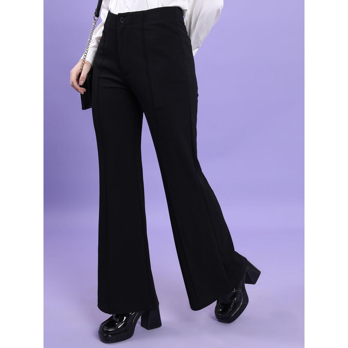 Tokyo Talkies X Styli  Pintuck Detail High Rise Bootcut Trousers-women-clothing-bottoms-trousers-image-4